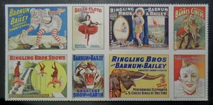 4898 - 4905 MNH FCF 2014 Vintage Circus Posters Ringling Barnum Bailey Barnes - Picture 1 of 1