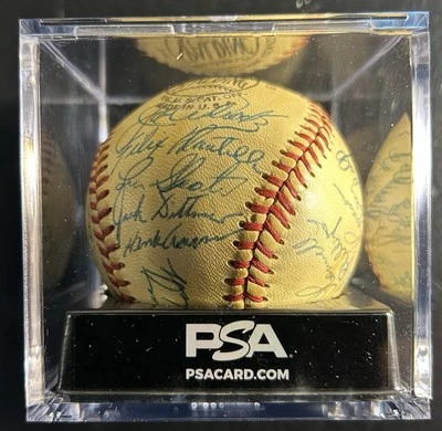 1956 Milwaukee Braves Signed Baseball PSA DNA Encapsulated Aaron Spahn Mathews - Image 1 of 4