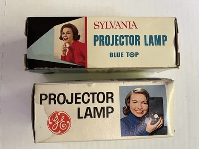 2x bulbs Vintage GE & Sylvania DEK-DFW Projector Lamps 500 Watts 120 Volts +box - Image 1 of 4