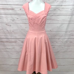 NWT Muxxn Coral 1950s Pinup Swing Retro Rockabilly Swing Dress L - Picture 1 of 9