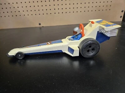 Coche de carreras Fischer Price 33 Wheelie Dragster 1980 vintage con conductor "hecho en EE. UU." Foto 1 de 4