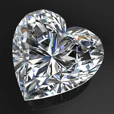 3.01 Ct Lab-Grown CVD Diamond Heart Shape D VVS1 Clarity EGL Loose Gemstone 4OUX - Image 1 of 4
