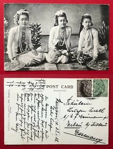 AK BURMA Rangoon 1928 Burmesische Frauen Typen   ( 88115 - Bild 1 von 1