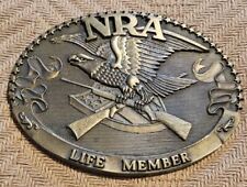 1985 NRA Life Member Collectors Edition Solid Brass Belt Buckle