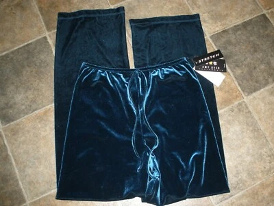 NUEVO Pantalones Elásticos Amy Byer California Teal Royal Romance XL Foto 1 de 4