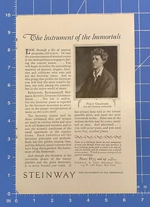 Anuncio impreso vintage Steinway piano música Percy Grainger Nueva York 10" x 6,5" - Imagen 1 de 2