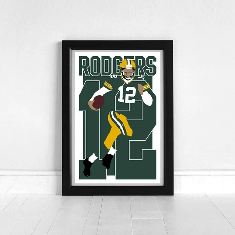 AARON RODGERS minimalism art print/poster GREEN BAY PACKERS FREE S&H! Cover