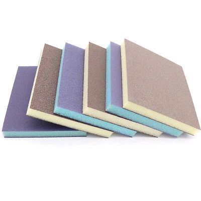 Flexible Sanding Sponge Pads Wet/Dry Foam Sandpaper Polishing Block 80-220 Grit - Image 1 of 4