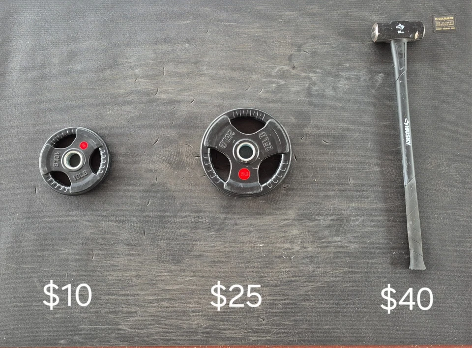 Body-Solid ORT10 10 lb agarre de goma placa olímpica - negro Foto 1 de 1