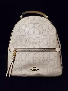Coach Jordyn Rucksack aus Signature Leder 2322 cremefarben perforiert LESEN - Bild 1 von 7