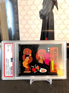 ⭐️ 1982 DONKEY KONG HONK IF YOU PLAY PSA 8 NM-MT NINTENDO CARD STICKERS 🔥 - Picture 1 of 3