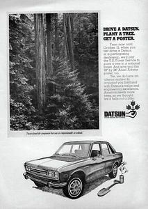 1971 Datsun 510 "Plant a Tree" Original Print Ad - Picture 1 of 1