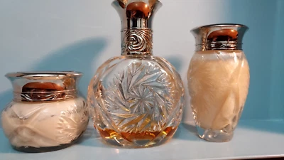 VTG~Ralph Lauren~**SAFARI BODY GEL & BODY CREAM 1.7 OZ EA**~CRYSTAL EMPTY BOTTLE - Image 1 of 4