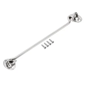 10" Cabin Hook Eye Latch Gate Door Hook Stainless Steel with Screws 1Set - Picture 1 of 4