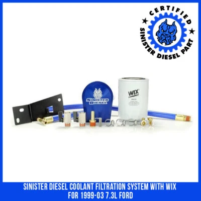 Sinister Diesel Coolant Filtration System with WIX  for 1999-03 7.3L Ford - Image 1 of 2