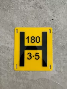 Fire Hydrant Marker Safety Plaque Sign Pipe & Valve Dimentions Custom - Picture 1 of 9
