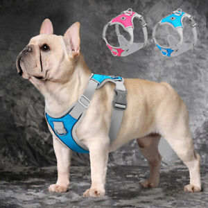 Pet Dog Harness Front Clip No Pull Padded Reflective Vest French Bulldog Beagle 