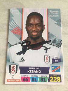 Neeskens Kebano (Fulham FC) hand signed 2023 Panini XL Adrenalyn card Rare !