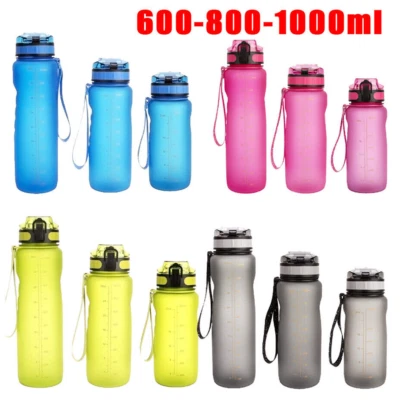 Portable Leak-proof Sports Water Bottle Anti-fall Large Capacity Fitness Cup USA - Image 1 of 4