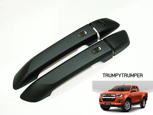 2D MATTEBLACK DOOR HANDLE COVER TRIM FOR ISUZU D-MAX DMAX 2020-21 LASER SENSOR - Foto 1 di 5