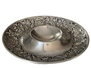 Vintage The Wilton Co. Metal Armetale Garden Path Chip & Dip Bread and Oil Tray - Picture 1 of 6