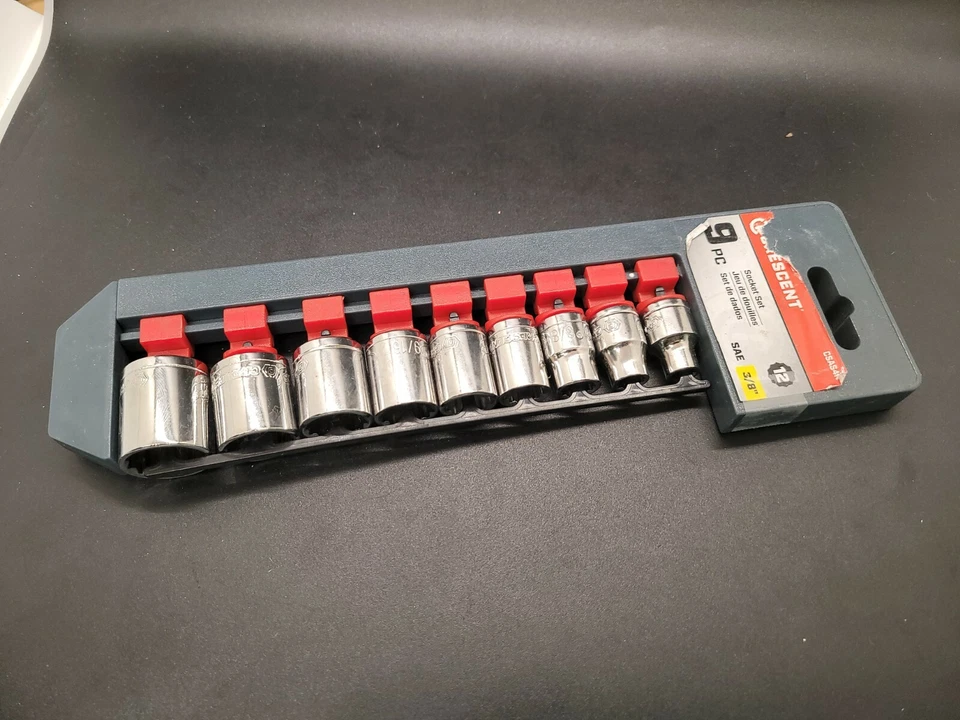 Crescent CSAS4N Steel SAE 12-Point Socket Set 3/8 in. Drive x Assorted Size - Image 1 of 4