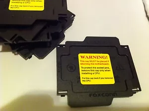 2 Stück Foxconn LGA2011-3 LGA2011-V3 CPU SOCKELABDECKUNG, ORIGINAL GELB - Bild 1 von 2