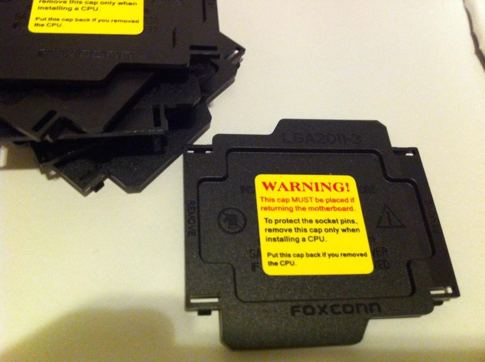 LOTE 2X FOXCONN LGA2011-3 LGA2011-V3 CUBIERTA ZÓCALO CPU, ORIGINAL AMARILLA Foto 1 de 1