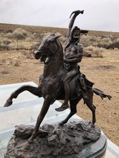 FREDERIC REMINGTON “ THE SCALP” BRONZE SCULPTURE RARE