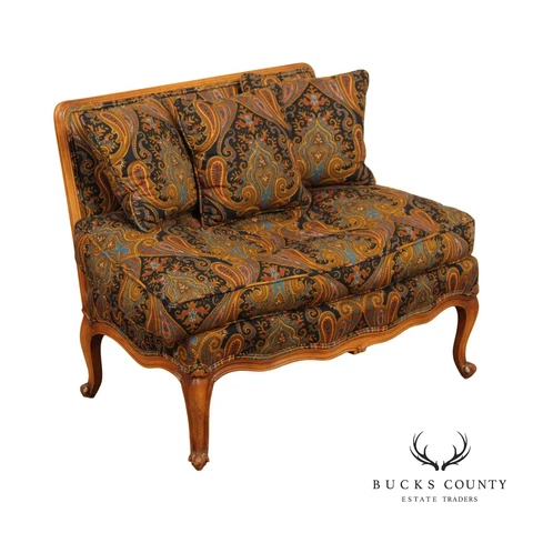 French Louis XV Style Petite Loveseat Cover