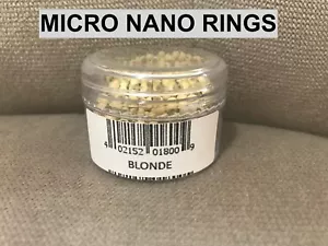 1000 PIEZAS MICRO NANO ANILLOS FORRADOS DE SILICONA DE COBRE PARA EXTENSIONES DE PUNTA I ""RUBIA"" - Imagen 1 de 5