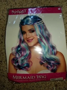 Spirit Mermaid Curls Costume Wig Multi Colored Dress Up/ Halloween Party New! - Picture 1 of 3