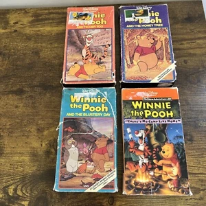 Winnie The Pooh Vhs Lot 4 VHS Please See Description For Condition Qualifier. - Picture 1 of 6
