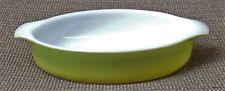 Vintage Anchor Hocking Fire King Green Ombre Fade Casserole Bowl Fired On Color