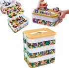 Hyperqua Plastic Storage Box with Lid for Lego, Drawer Organiser Suitable for Ki