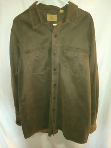 RED HEAD RANCH Shirt/Jacket (Shacket) Mens XLT Brown Snap Up Workwear - Picture 1 of 11