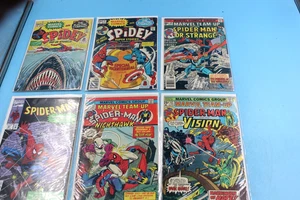 SECHS VINTAGE COMICS 4 SPIDERMAN UND 2 SPIDEY - Bild 1 von 7