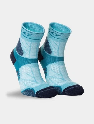 Hilly Trail Anklet Max Cushion Sports Running Socks - Peppermint Teal Blue - Image 1 of 4