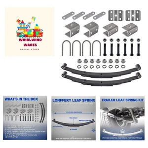 Comprehensive 3500lb Trailer Leaf Spring & U-Bolts - Smooth, Reliable Ride - Picture 1 of 7