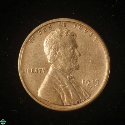 1919-S Lincoln Wheat Cent - AU Details: Cleaned - Image 1 of 2
