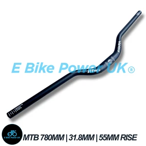 High Rise Handlebar 780mm Wide 55mm Rise 31.8mm Stem EBike Surron Talaria Bars - Picture 1 of 8