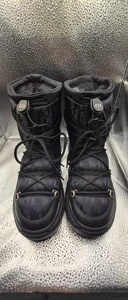 DIOR  Snow Ankle Boot Black Smooth Calfskin y Quilted SIZE 39 - Picture 1 of 16