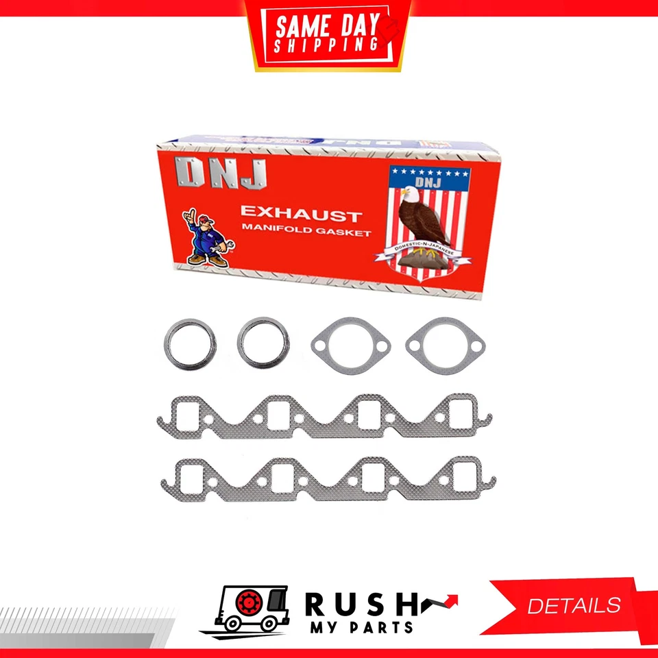 62-97 Exhaust Manifold Gasket For Ford 300 4.3L-5.8L V8 OHV 16v DNJ EG4112 - Image 1 of 1