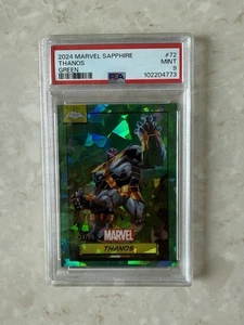 Thanos 2024 TOPPS CROMO MARVEL VERDE ZAFFIRO /99 PSA 9 - Foto 1 di 2
