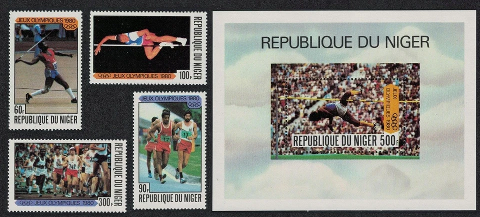 Niger Summer Olympics Moscow 1980 4v+MS 1980 MNH SG#797-MS801 MI#695-699 — 第 1/1 张图片