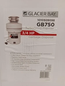 Glacier Bay 3/4HP TurboGrind Premier Garbage Disposal GB750 1010928098 - Picture 1 of 1