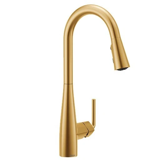 MOEN Maureen 87493BG Brushed Gold 1 Handle High Arc Pulldown Kitchen Faucet