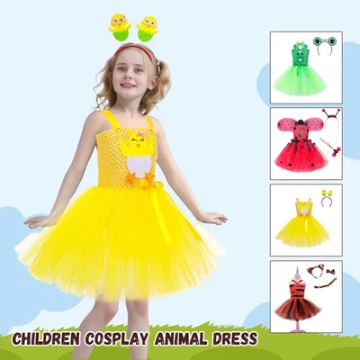 Niñas Zorro Princesa Vestido Juegos con disfraces Halloween Bosque Animal Fiesta Disfraces de Vestir Foto 1 de 4