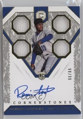 2019 Panini Chronicles Rookie Cornerstones /99 Dennis Santana #7 Auto RC - Image 1 of 2