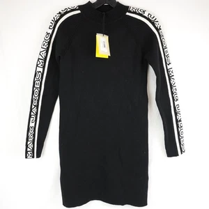Marc Jacobs Kids Long-Sleeve Sweater Dress In Black And White - Girls Size 12 - Picture 1 of 8
